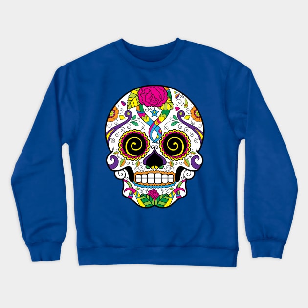 Sugar Skull Crewneck Sweatshirt by kimmieshops